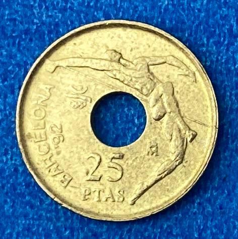 Монета Іспанії 25 песет 1990-91 рр., фото 1