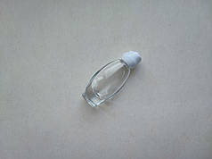 10 мл Овал флакончик скляний прозорий з кришкою біла троянда, пляшка, атомайзер, флакон, ємкість, пляшечка