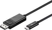 Кабель монітора-сигнальний Goobay USB Type-C-DisplayPort M M 1.2m (USB3.1Gen2) v1.2 4K60Hz ч MY, код: 7455292