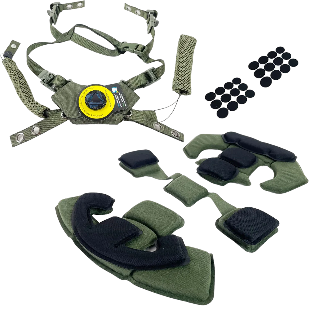 Підвісна система для тактичного шолома team wendy, подушки для військової каски fast комплект