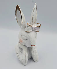 Великодня фігурка Кролик дівчинка біла H14.5см