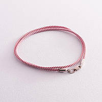 Шелковый шнурок с гладкой золотой застежкой кол02076 Оникс 40 Розовый QT, код: 6980118