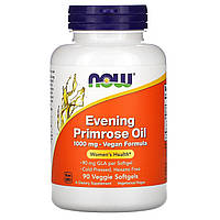 Масло вечерней примулы NOW Foods Evening Primrose Oil 1000 mg 90 Veg Caps SX, код: 7645414