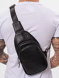 Сумка Чоловіча Чорна 3 кольори 0087, Сумка -слінг, фото 4