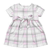 Детское платье Dexters с коротким рукавом в клетку 122 см серый (136880461) SB, код: 8328769
