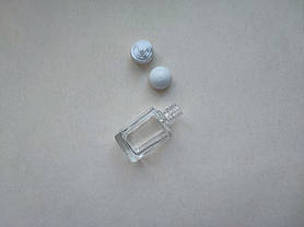 12 мл Квадрат флакончик скляний прозорий з кришкою біла троянда, пляшка, атомайзер, флакон, ємкість, пляшечка, фото 3