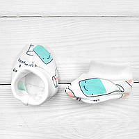 Пинетки Dexters для новорожденных с принтом milk 0-3 месяцев белый голубой SB, код: 8418330