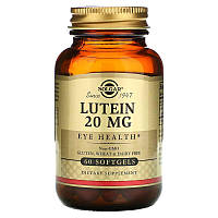 Лютеин Solgar Lutein 20 mg 60 Softgels TH, код: 7521077