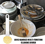 Багатофункціональна щітка для посуду з довгою ручкою E145, Щітка для чищення посуду і поверхонь, фото 10