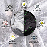 Дитяче покривало-плед Magic Blanket 150*120 (50), що світиться, Плед флісовий, фото 5