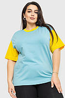 Футболка женская батал голубой 102R289-2 Ager XXL-XXXL US, код: 8233096