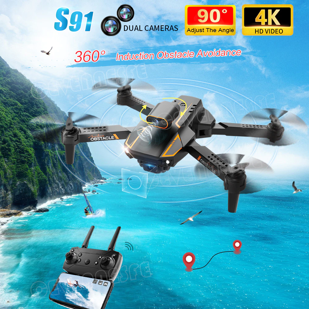 Квадрокоптер S91 з подвійною камерою, FPV, Wi-Fi, 1 акумулятор, 2 камери, Дрон з відеокамерою
