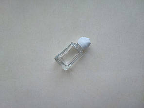 12 мл Квадрат флакончик скляний прозорий з кришкою біла троянда, пляшка, атомайзер, флакон, ємкість, пляшечка, фото 1