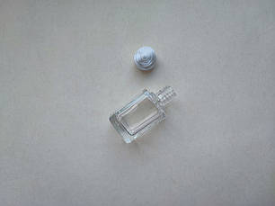 12 мл Квадрат флакончик скляний прозорий з кришкою біла троянда, пляшка, атомайзер, флакон, ємкість, пляшечка, фото 2