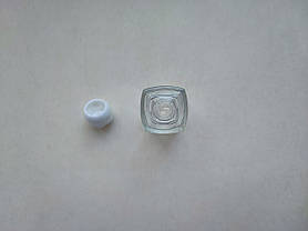 12 мл Квадрат флакончик скляний прозорий з кришкою біла троянда, пляшка, атомайзер, флакон, ємкість, пляшечка, фото 4