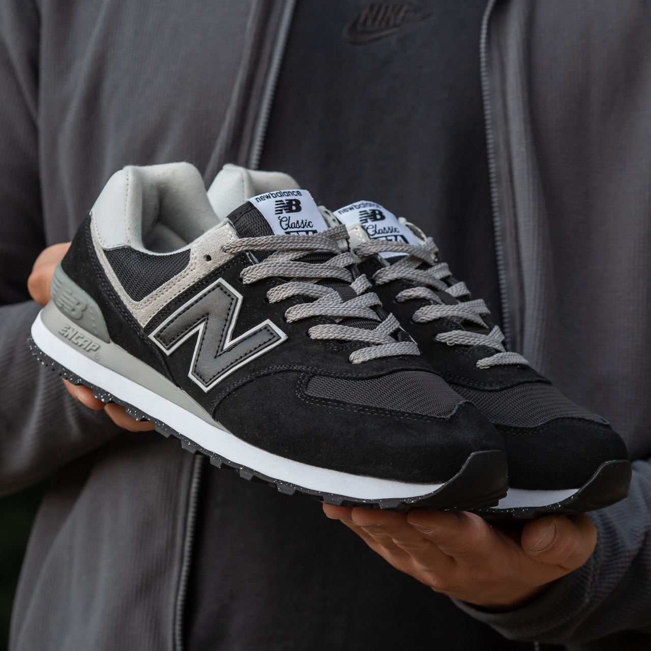 Чоловічі Кросівки New Balance 574 Classic Black White 40-41-42-43-44-45