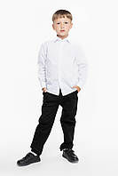 Рубашка однотонная для мальчика Pitiki 1225 134 см Белый (2000989799993) SP, код: 8126631