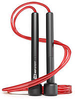 Скакалка Hop-Sport Crossfit NEW з пластиковыми ручками HS-P025JR красная QT, код: 6637438