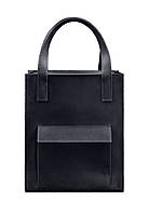 Сумка шоппер BlankNote Бэтси с карманом Темно-синий (BN-BAG-10-1-nn) PZ, код: 1643567