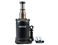 Домкрат гидравлический бутылочный с двойным штоком YATO YT-1714, 10 т 208-523 мм