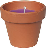 Свеча Candle pot Стандарт 10 x 11 см Коричневый с фиолетовым (000001350) LW, код: 714900