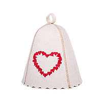 Лазнева шапка Luxyart Сплетіння сердець Білий (LA-457) FG, код: 1101533