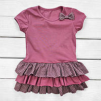Детское платье Dexters с пышной юбкой пшено 122 см розовый (13105951707) NX, код: 8329000