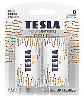 Батарейки Tesla D GOLD+ LR20 BLISTER FOIL 2 шт. EM, код: 8327904