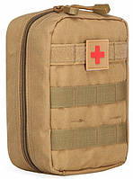 Тактическая аптечка армейская для медикаментов Edibazzar Койот (750973650824) BM, код: 8302063