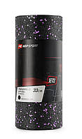 Роллер массажер гладкий заполнен Hop-Sport HS-P033SYG EPP 33 см Черно-фиолетовый BM, код: 6596883