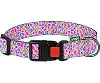 Ошейник для собак Hi Dog S 16 мм 25-33 см Flowers pink (2100102291011) TP, код: 7998407