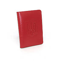 Обложка для документов (ID паспорт) DNK Leather mini doc R-Gerb col.H красная UT, код: 7687689