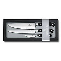 Набор кухонных кованых ножей Victorinox Forged Сhef's Grand Maitre 3 шт Черные (7.7243.3) LW, код: 1877665