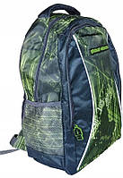 Рюкзак молодежный Paso Global Vibes Серый с зеленым (BR-971-6) FG, код: 8302091