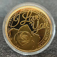 Сувенир монета Подарок на День святого Валентина, монета удачи клевер, признание в любви