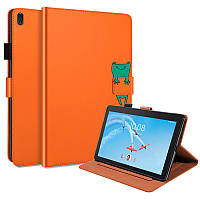 Чехол-книжка Animal Wallet Lenovo Tab E10 Frog Оранжевый GT, код: 8096934