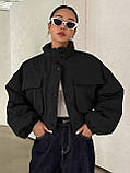 Куртка бомбер жіноча демісезонна — 018 сірий колір, фото 7