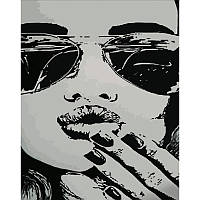 Картина по номерам Strateg Премиум Черно-белый поцелуй размером 40х50 см (DY364) ML, код: 8119202