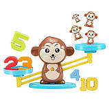 Дитяча навчальна гра математичні ваги утримає баланс 2Life Мавпочка Коричневий (v-11299) SC, код: 8316928, фото 6