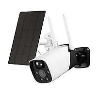 IP камера видеонаблюдения RIAS CB11 (iCSee APP) Wi-Fi 2MP уличная с солнечной панелью White ( XN, код: 7771623