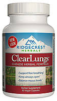 Комплекс для Поддержки Легких Растительная Китайская Формула Clear Lungs RidgeCrest Herbals 6 SM, код: 1878253