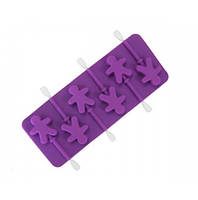 Силиконовая форма для конфет Человечки 23,7х9,6х1 см SNS Silicone НН-789 GR, код: 8413412