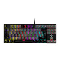 Игровая проводная механическая клавиатура Fantech ATOM MK876 RGB Без NumPad Black Gray TP, код: 8363812