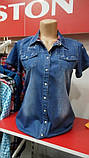 Сорочка жіноча джинсова короткий рукав, фото 5