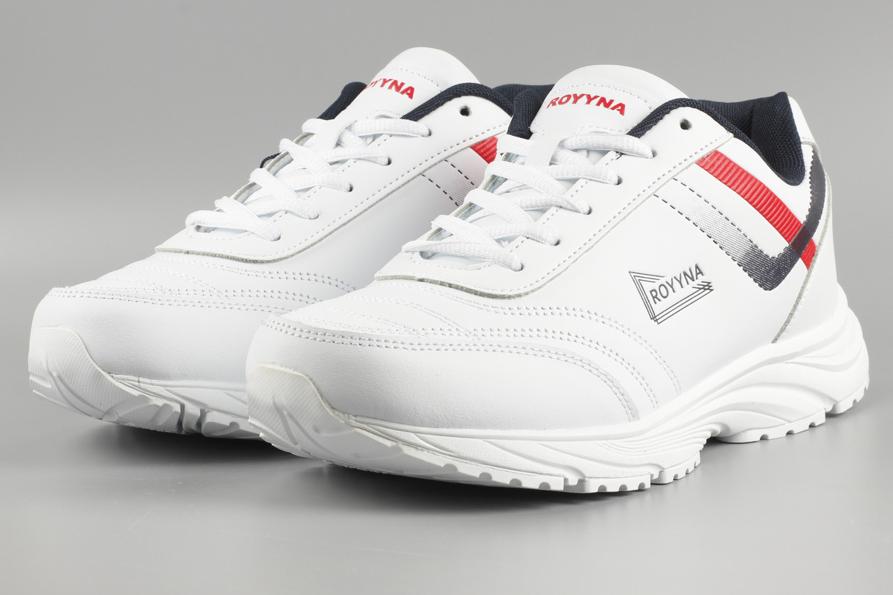 Кросівки чоловічі білі Royyna 080A Ройна Бона Бана Розміри 41 43 44 46