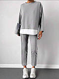 Трендовий прогулянковий жіночий спортивний костюм (штани + світшот) новинка 2024, фото 2