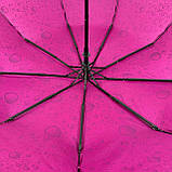 Жіноча парасолька напівавтомат на 9 спиць антивітер з бульбашками від Toprain малинова TR0541-4 SC, код: 8324118, фото 7