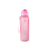 Бутылка для воды CASNO 400 мл MX-5028 More Love Розовая с соломинкой MY, код: 7541691