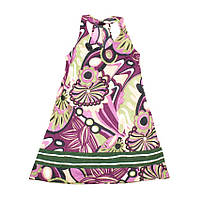Платье Летнее Karma Американская пройма Коттон Размер L Лиловый Зеленый (24151) SM, код: 5538442