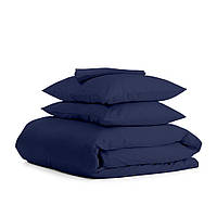 Комплект постельного белья на резинке Cosas NIGHTFALL Ранфорс 160х220 см Синий EJ, код: 7702298
